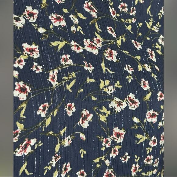 CeCe Luxe Floral Bohemian Ruffle Dress Midnight Bloom NWT Size M - Picture 10 of 14